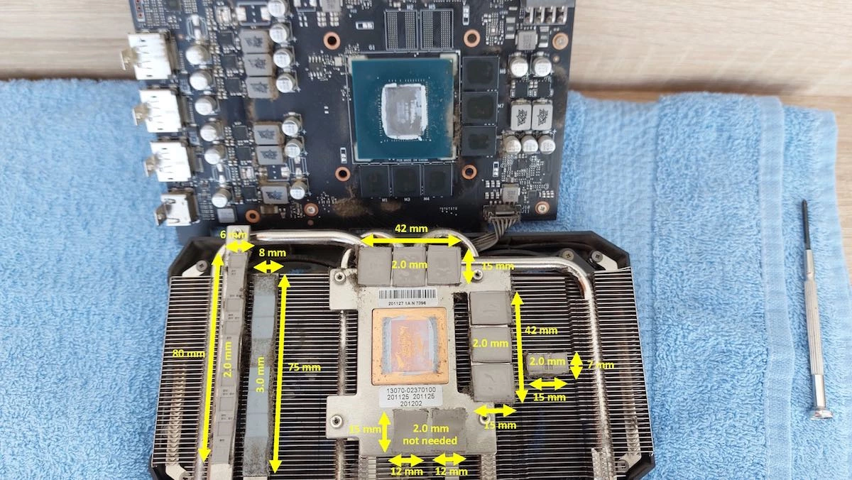 ASUS Dual RTX 3060 OC 12GB: Thermal Pad Sizes & Upgrade Guide