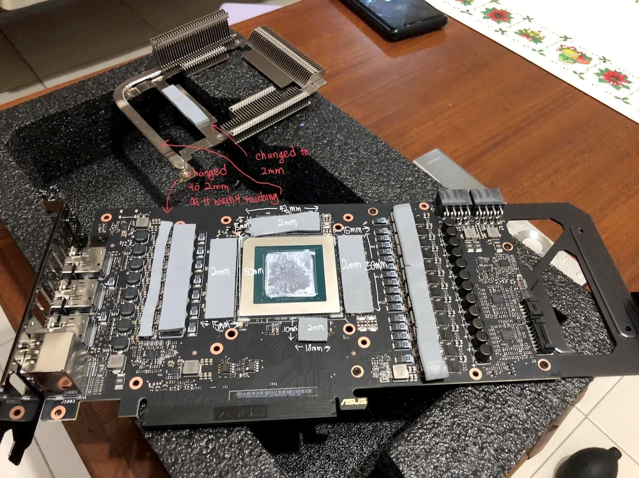 ASUS TUF Gaming GeForce RTX 3080 OC Edition: Thermal Pad Sizes (1mm, 2mm, 3mm) & Guide