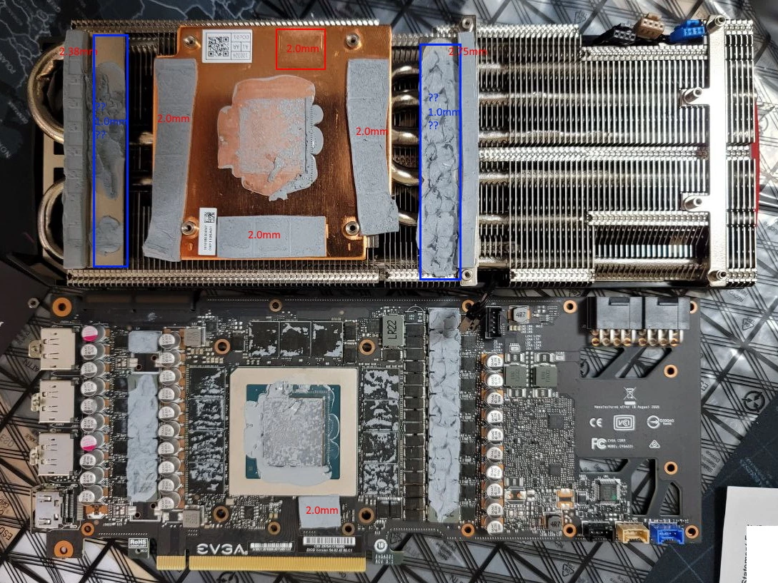 EVGA GeForce RTX 3090 XC3 ULTRA GAMING 24GB: Thermal Pad Guide (VRAM & VRM)