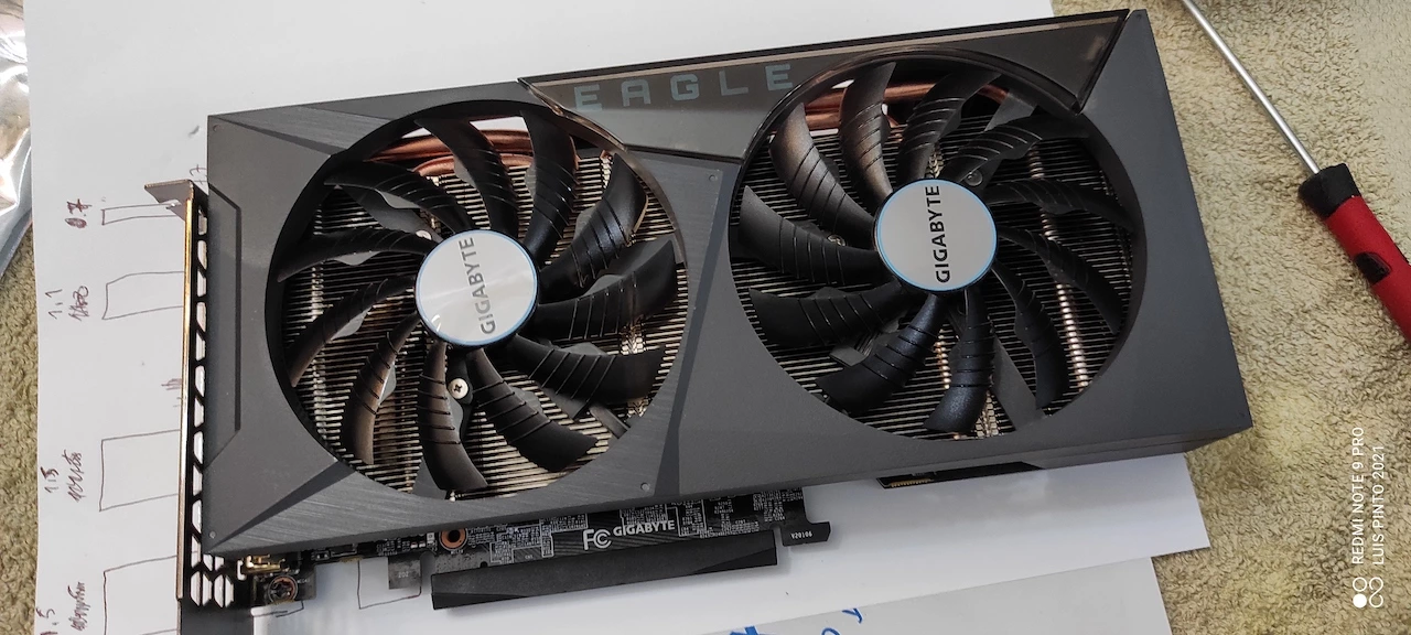 GIGABYTE RTX 3060 Ti EAGLE OC: Thermal Pad (1mm & 1.5mm)
