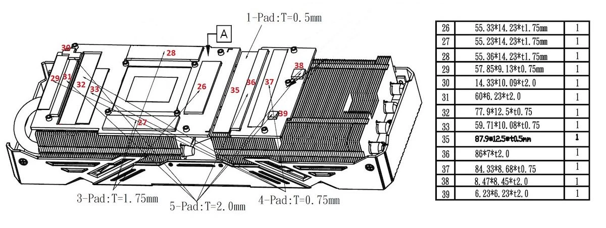 Palit RTX 2080 Ti Gaming Pro / OC: Thermal Pad Sizes & Replacement Guide