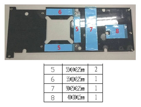Palit RTX 2080 Ti Gaming Pro / OC: Thermal Pad Sizes & Replacement